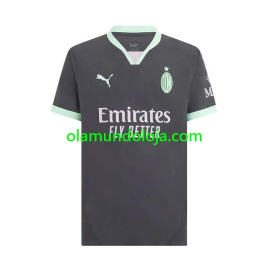 Camisola AC Milan Homem Equipamento Terceiro 2024-2025 Manga Curta